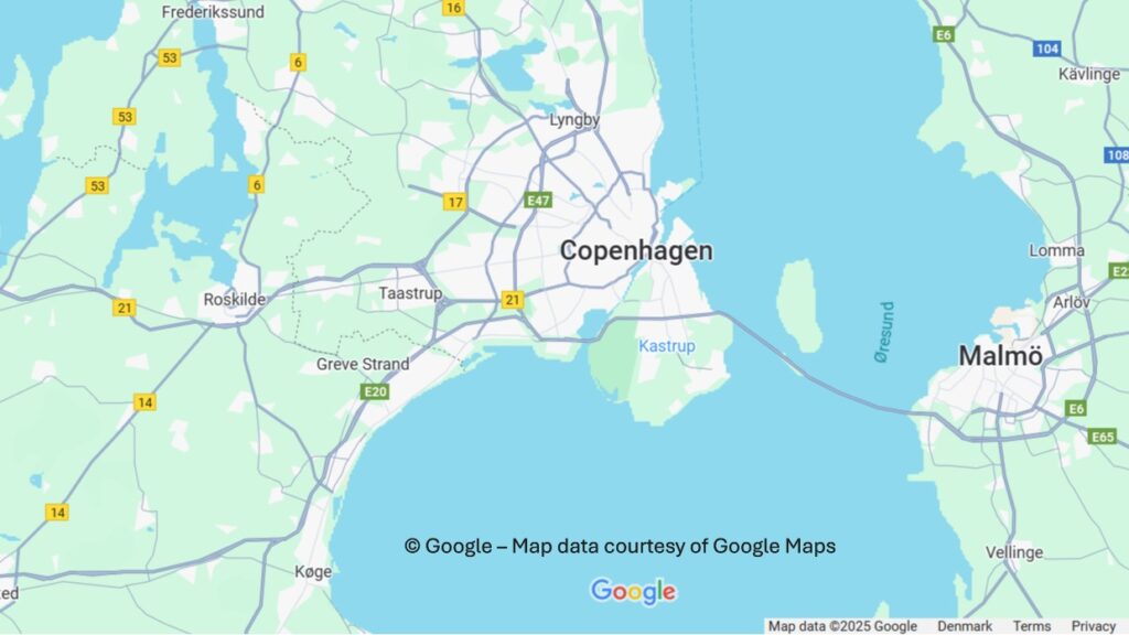 map of Copenhagen